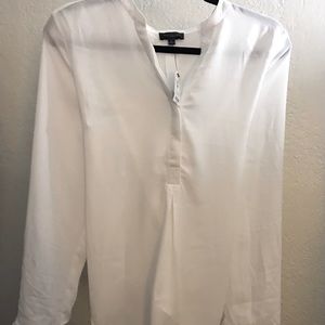 New Sheer white long sleeve blouse - work/business casual